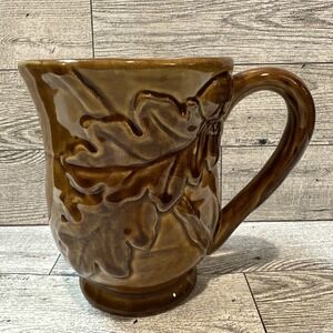 CRACKER BARREL Bountiful Harvest‎ Coffee Mug Fall Leaves 4.5x3.75" Vintage